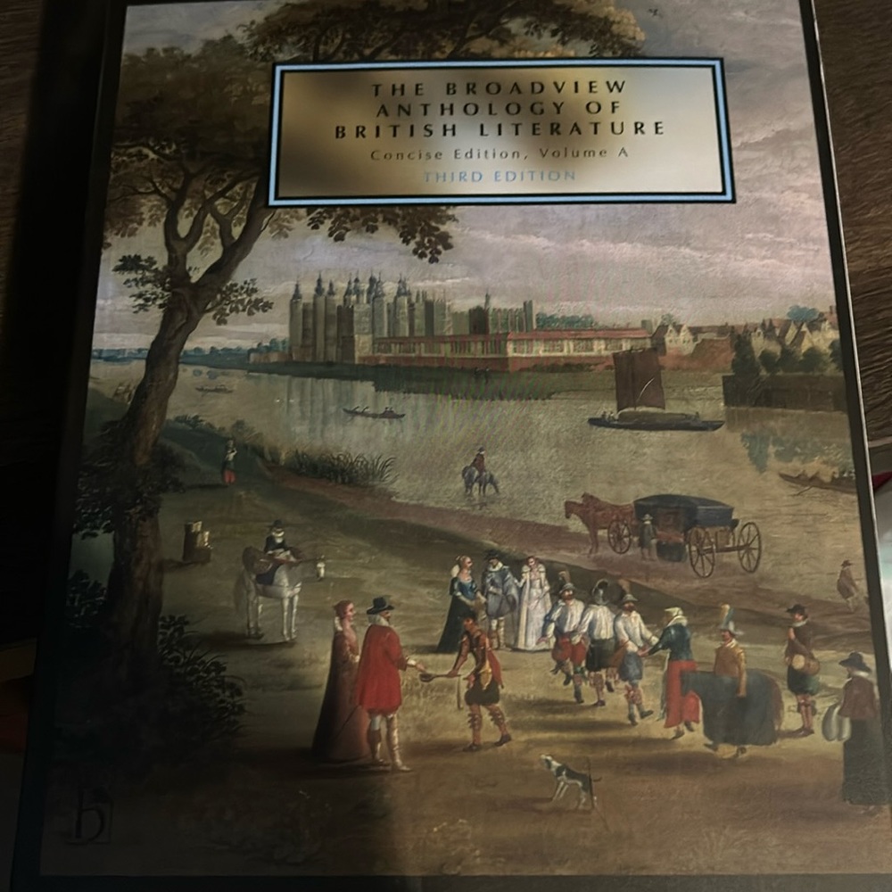“The Broadview of Anthropology of British Literature” Volume A, 3rd Edition